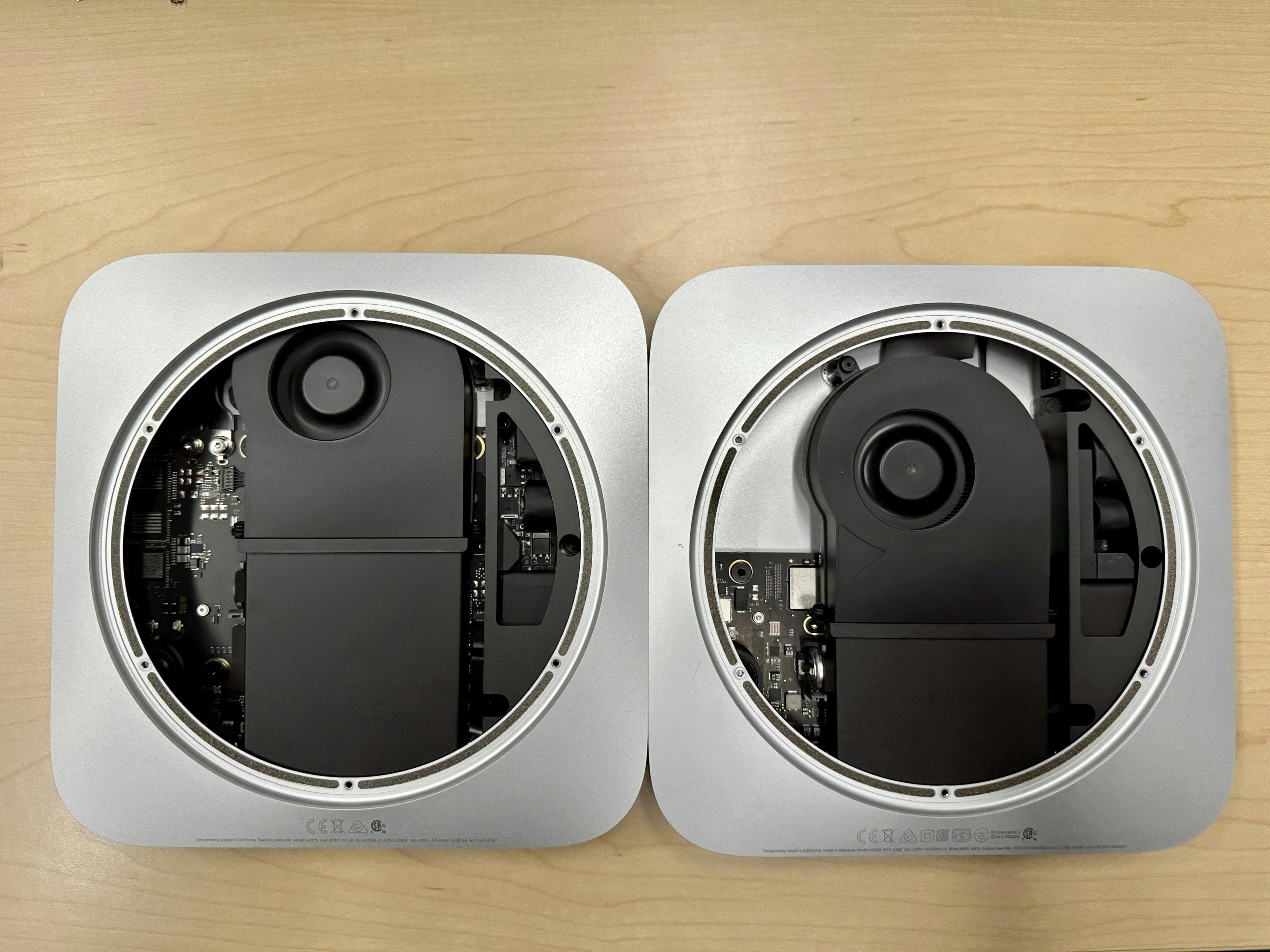 Image comparing the M2 Pro an the M1 Pro fans.