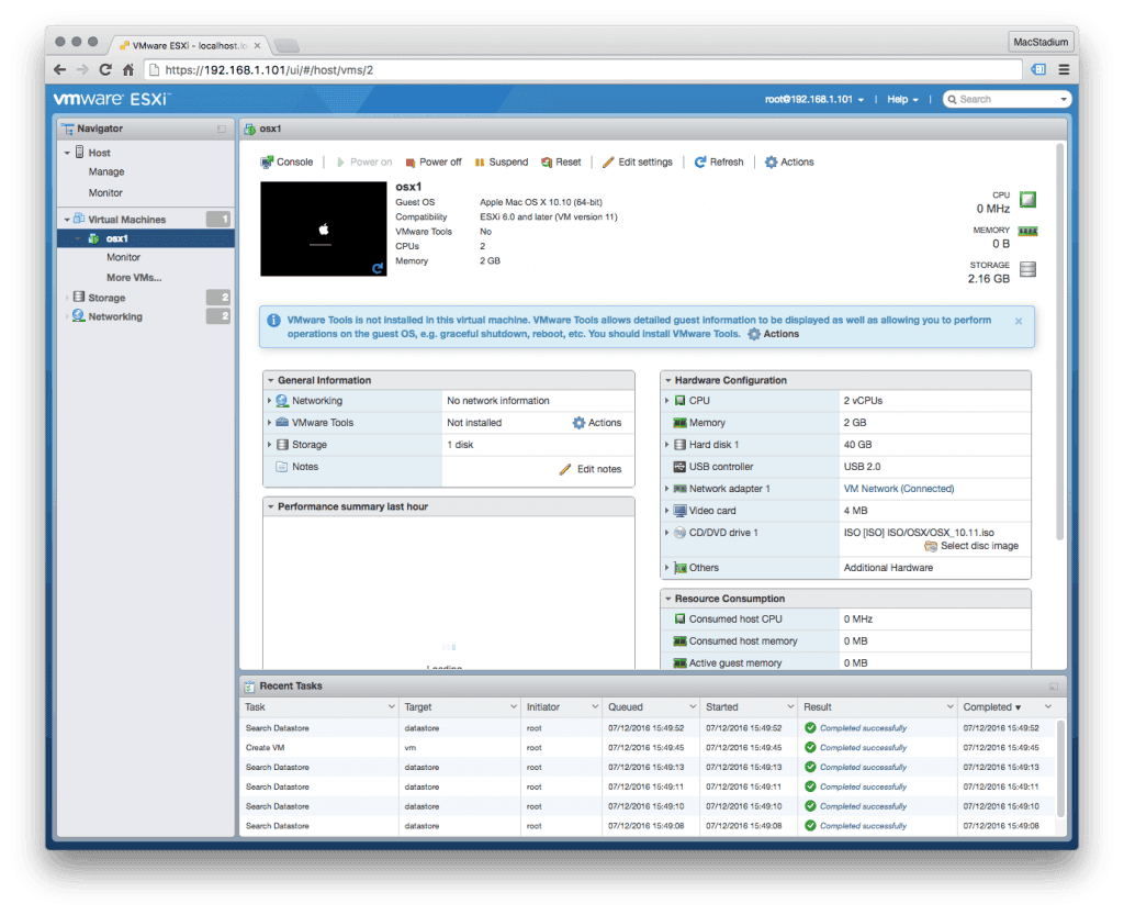power off virtual machine