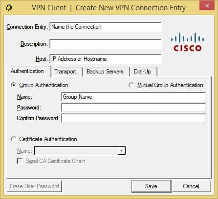Windows_VPN client_new VPN Connection Entry