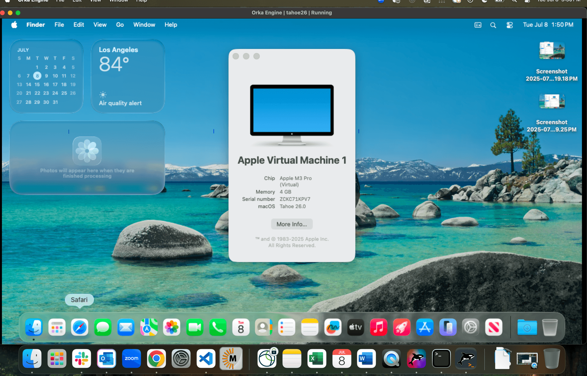 macOS 26 Tahoe Orka Desktop 3.1