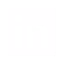 White LinkedIn logo