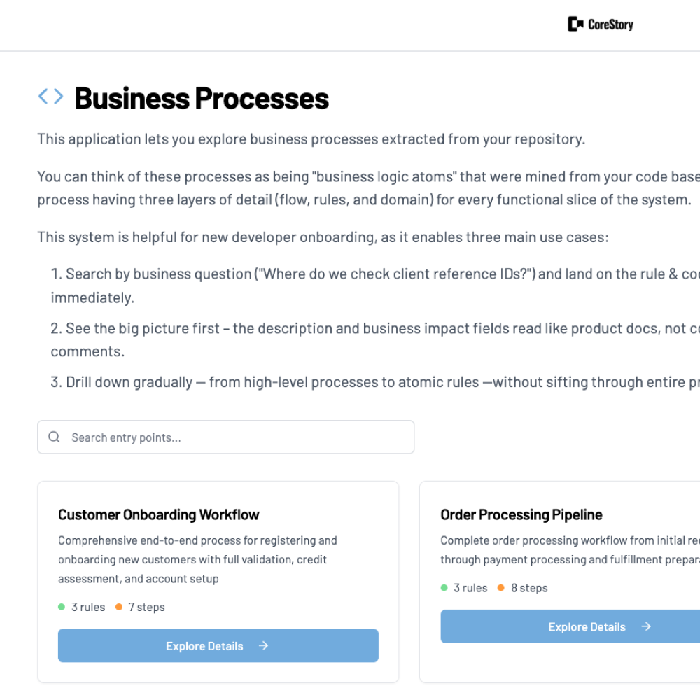 CoreStory - Business Process Explorer
