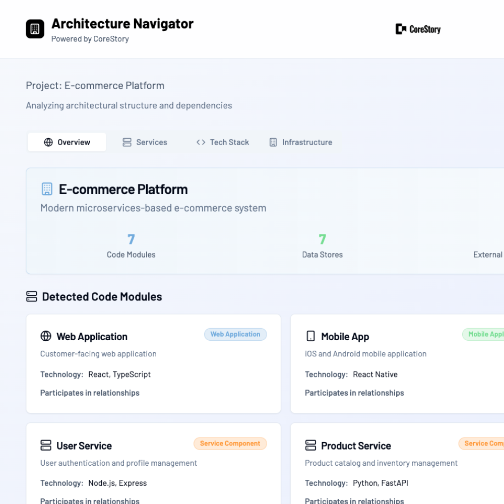 CoreStory - Architecture Explorer
