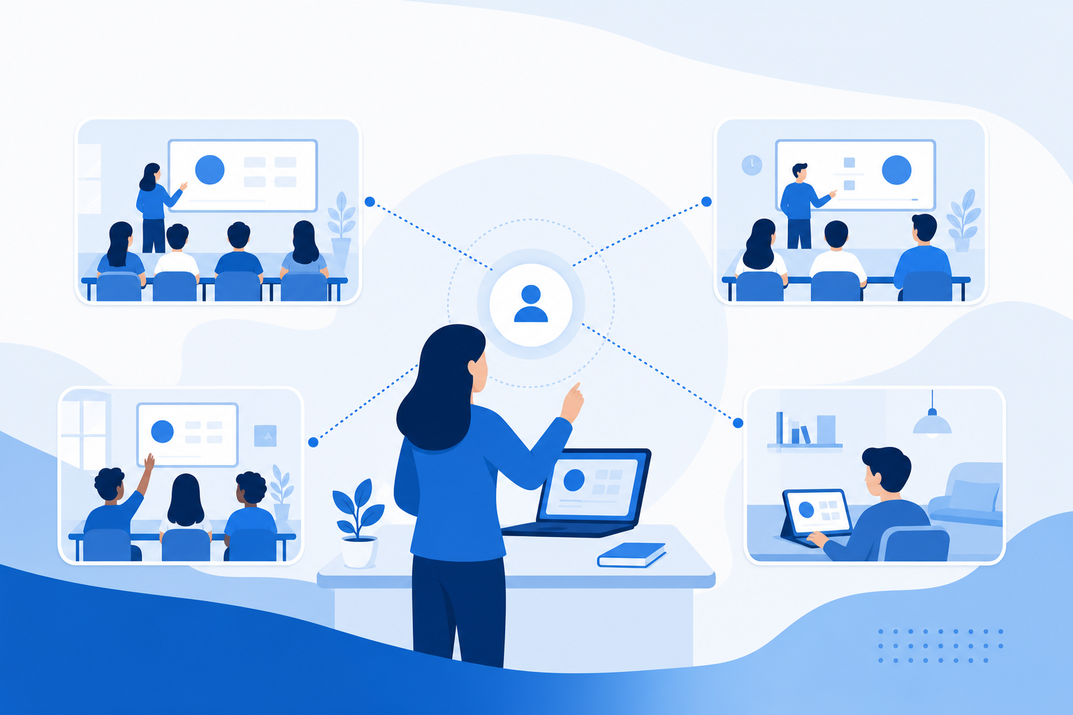 Teach anywhere — hybrid classroom