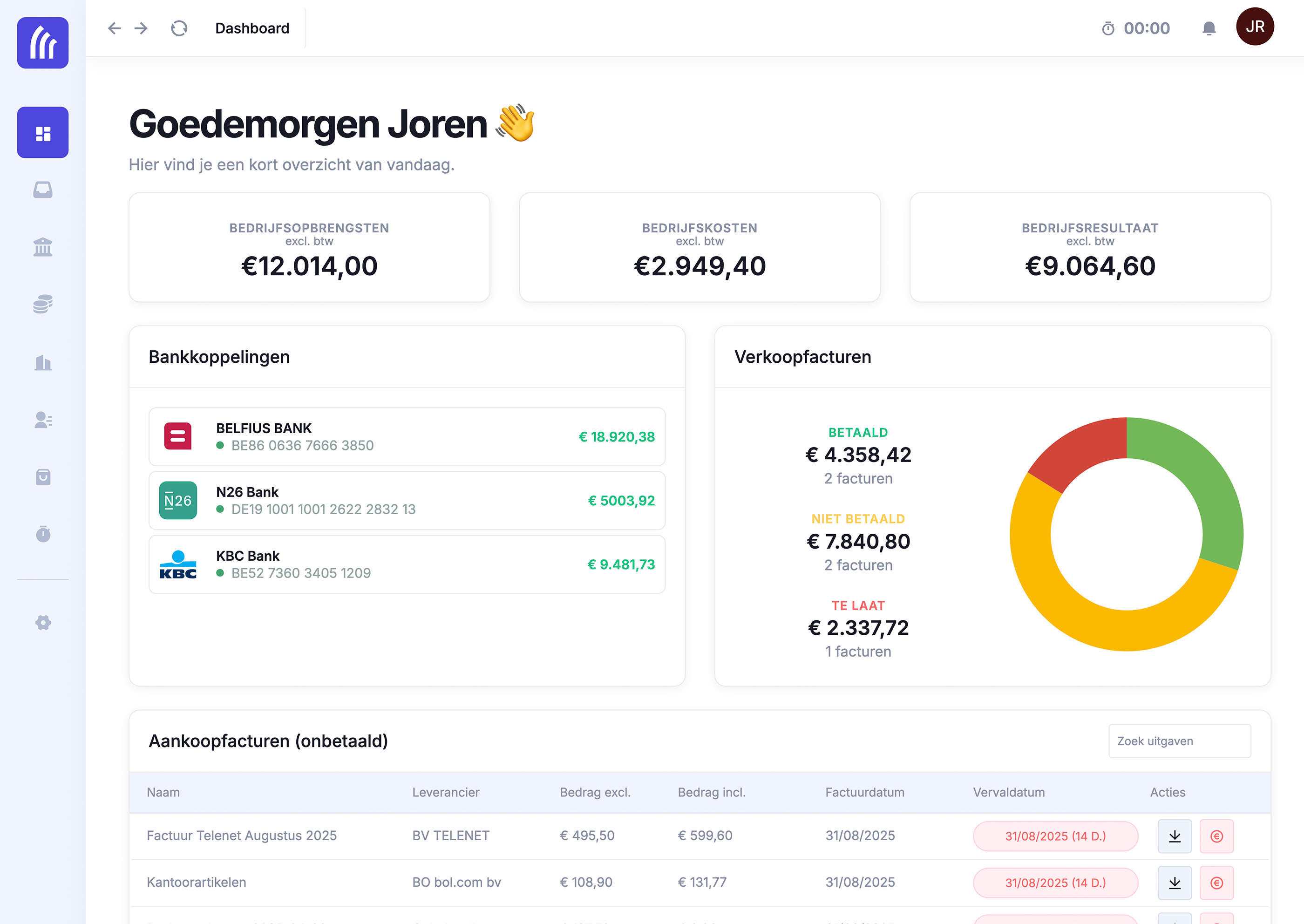 Finnn CRM Systeem Boekhouding Zelfstandige Eenmanszaak