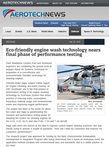 A news paper article ecopower wash