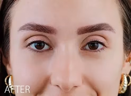 Ombre Brow, also known as microshading or powder brow is a semi-permanent makeup treatment that uses a digital machine to create a soft, shaded effect. Unlike microblading, which uses hair strokes, this technique results in a soft powder look, similar to the look achieved with eyebrow powders or pencils. The treatment starts with a lighter shade at the front of the brow, fading to a deeper tone at the tail for a natural gradient. Custom-blended pigments are selected to match your natural brow color and complement your skin tone. This treatment includes two appointments, with a follow-up session 4-12 weeks after the initial visit to assess healing and refine the results as needed. 