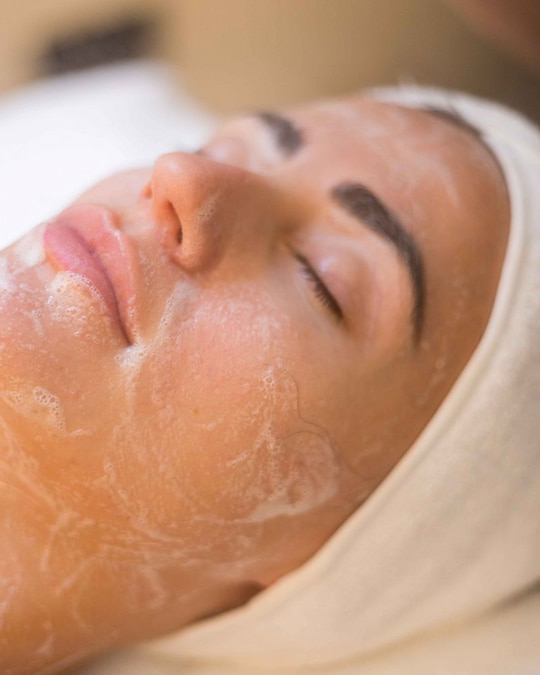 Cleansing skin before chemical peel