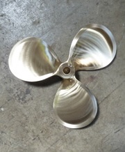 Finished 3 blade propeller