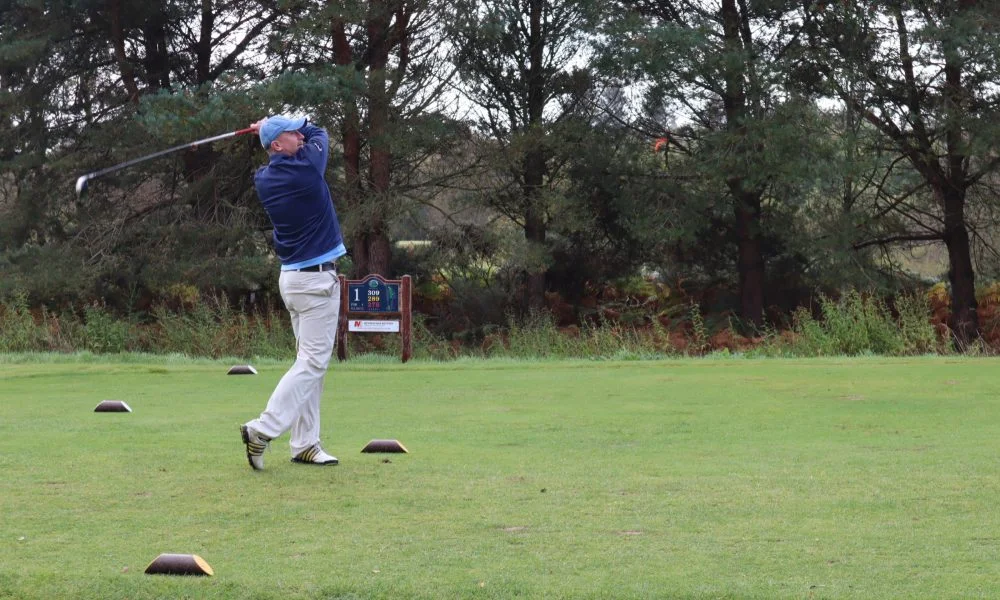Golfer on the tee