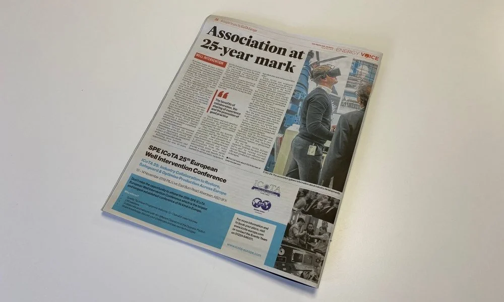 Newspaper featuring ICoTA