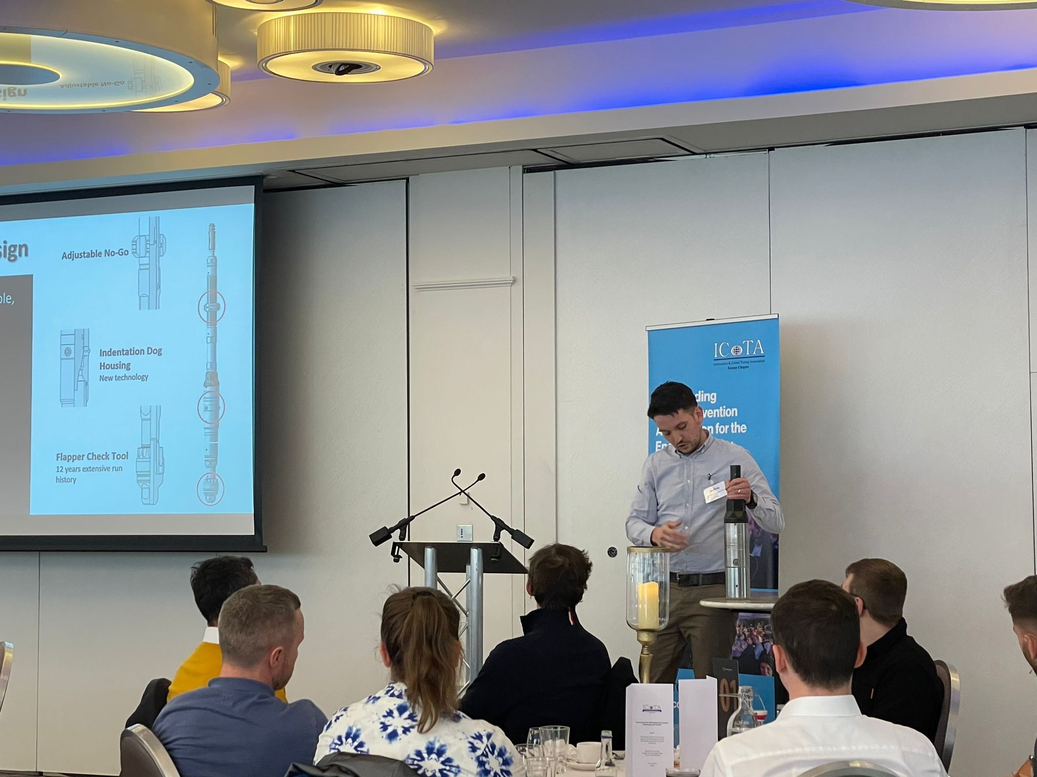 Young Professional presenting technology 