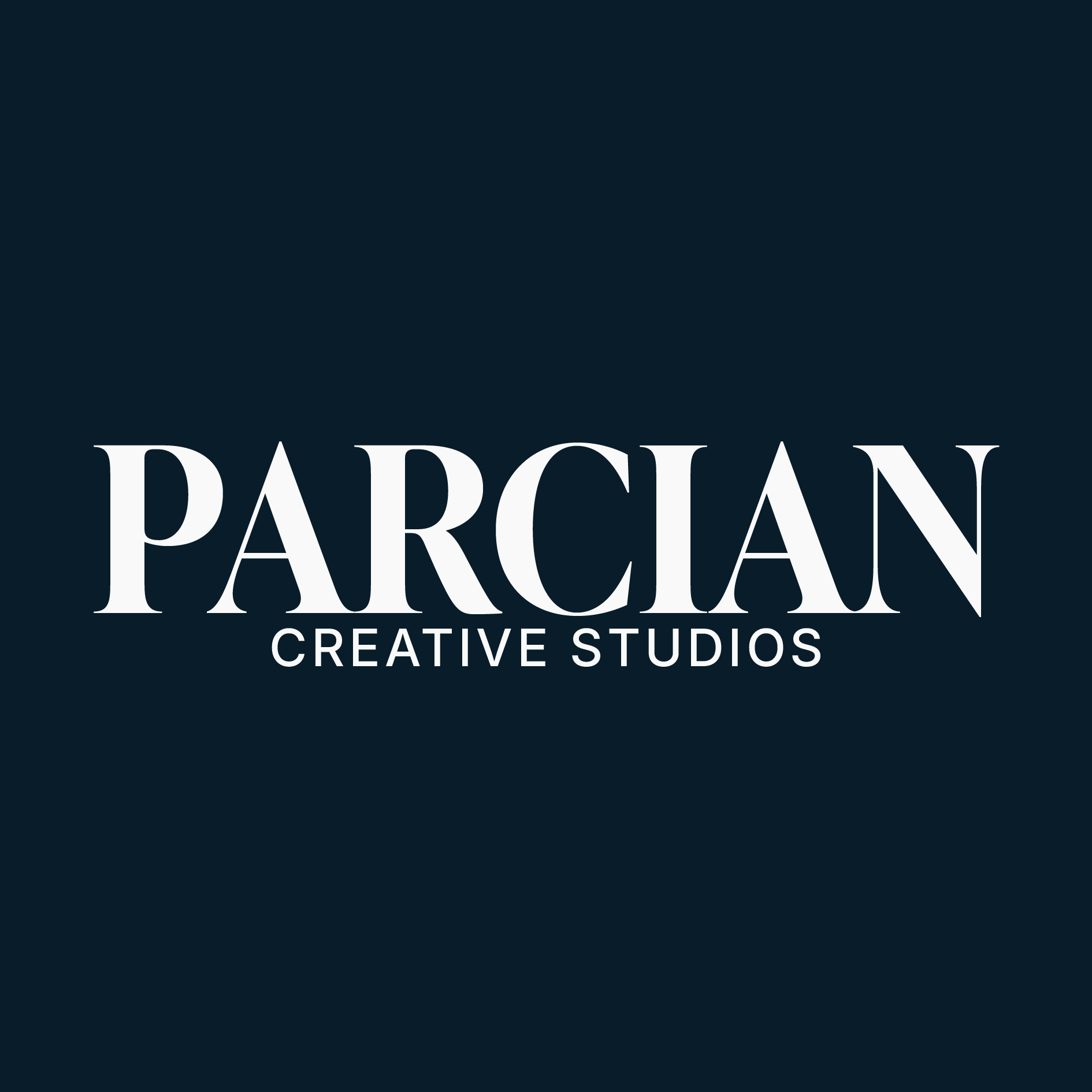 Parcian studios logo in dark mode