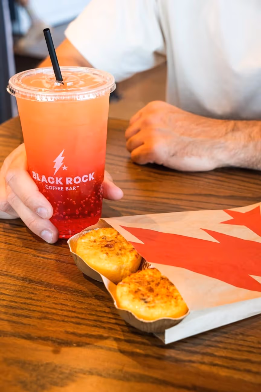 Black Rock's delicious egg bites are now served warm and ready to pair with a favorite drink. This high-protein option is perfect for mornings, quick lunches, or satisfying afternoon cravings.