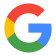 Google logo with blue, red, yellow, and green colors.