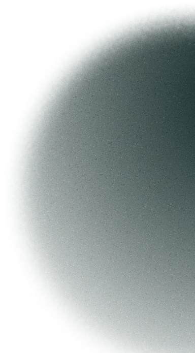Partial dark green gradient circle fading into black background on the right side.