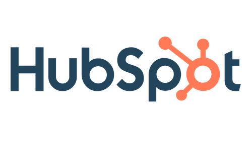 HubSpot company logo with the word HubSpot and an orange sprocket icon.