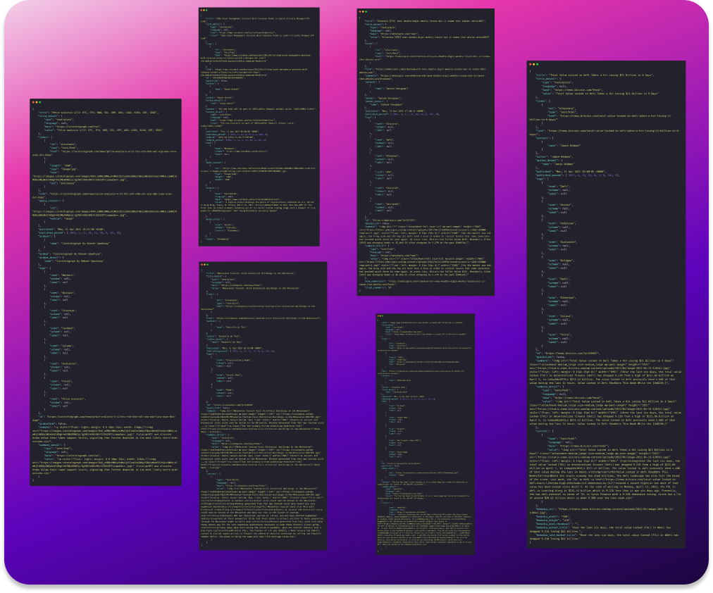 examples of the different article entries format we have to deal with and normalize