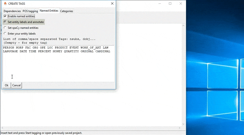 labelling part-of-speech and word dependencies
