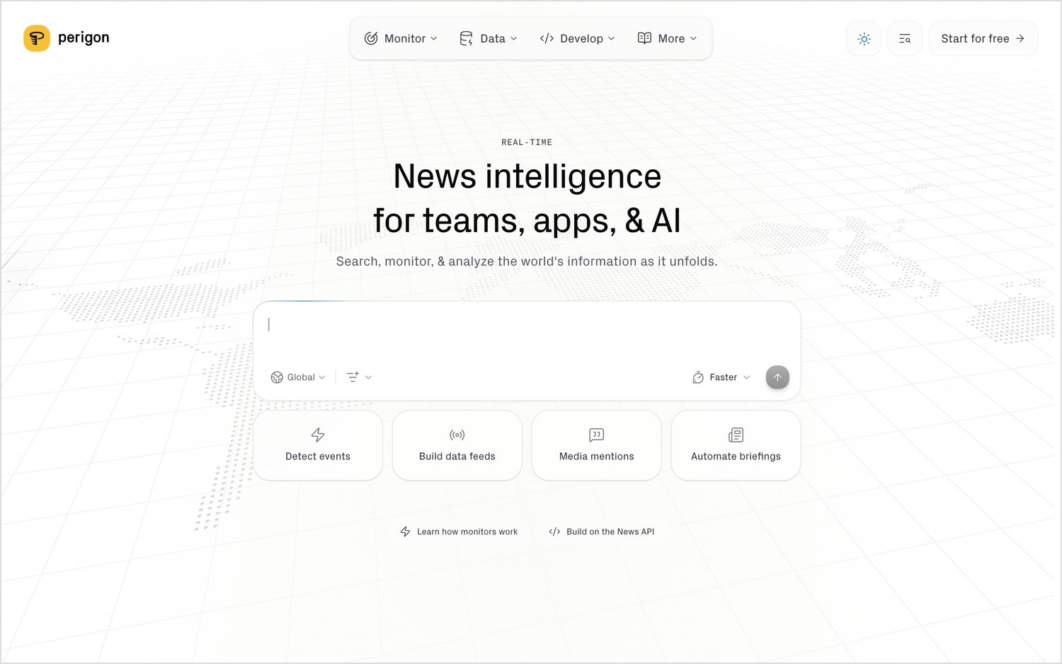 Perigon homepage