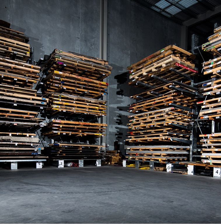 pile of fabricated steels