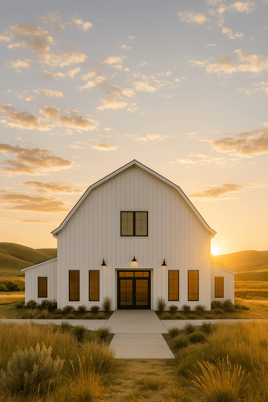 Couple celebrating just being married in North Georgia's Farm Wedding Venue