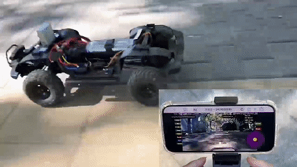 Puffin remote control module on RC car