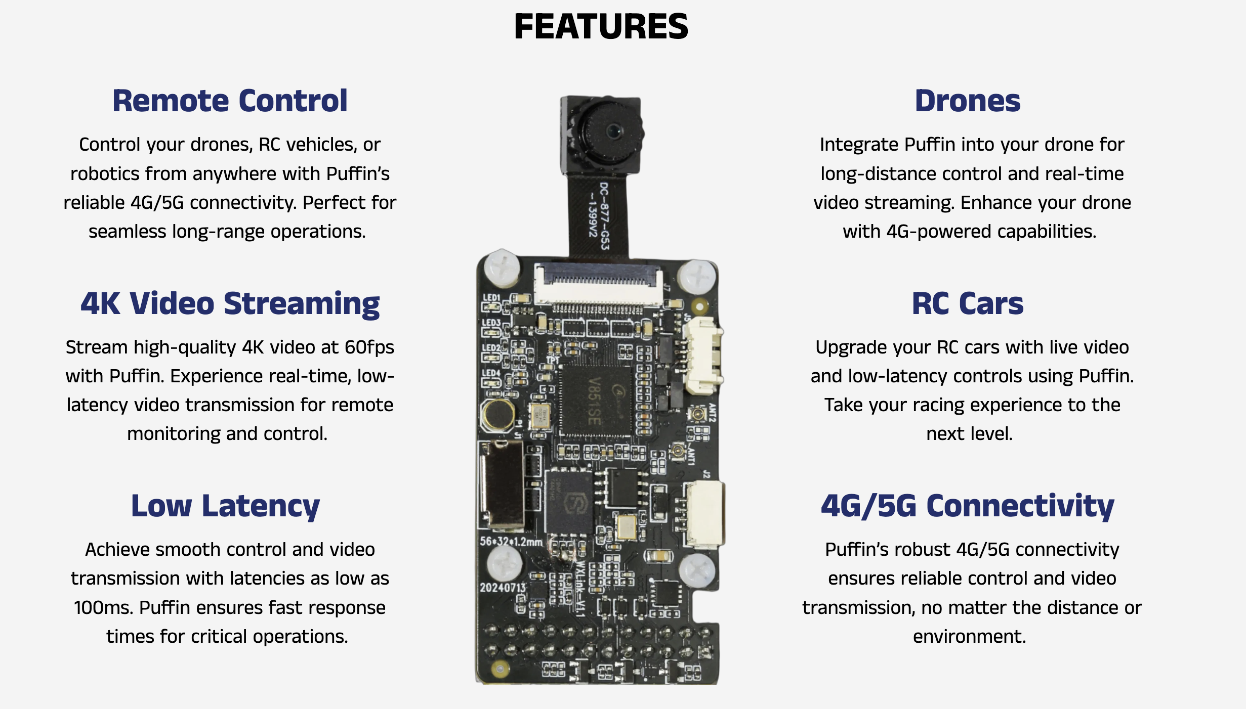 puffin board front view