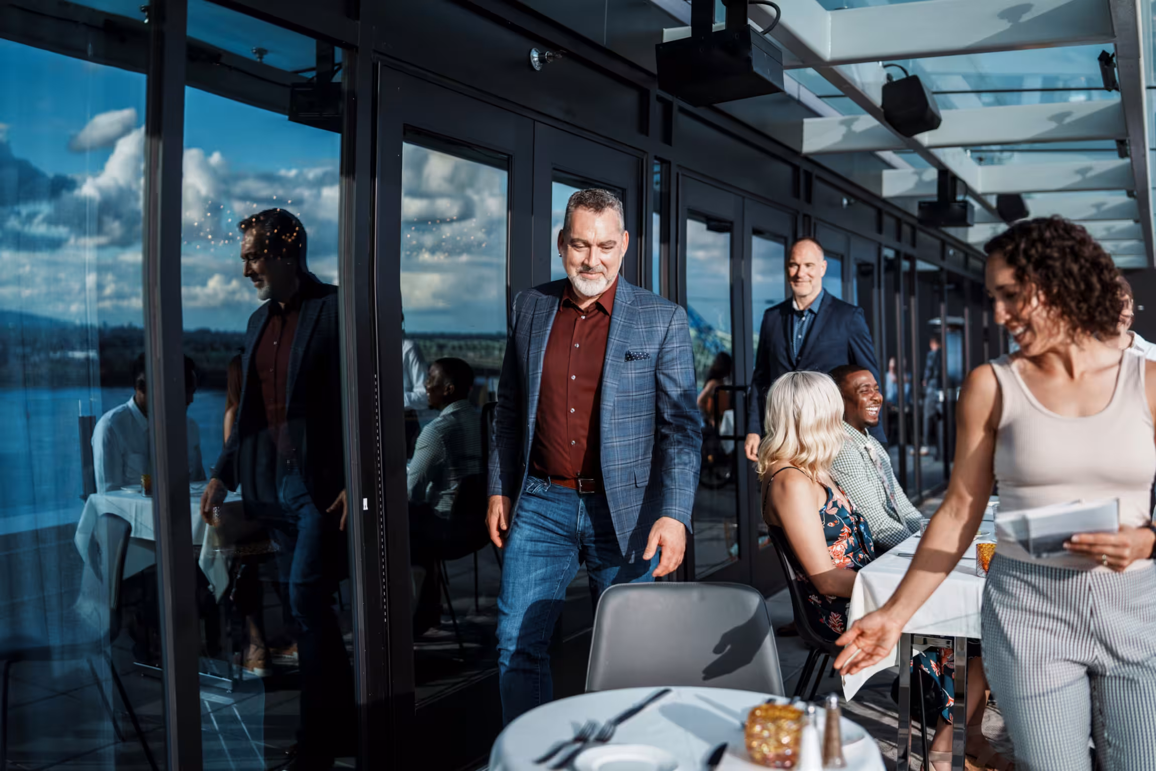 Photographie d'une terrasse de restaurant