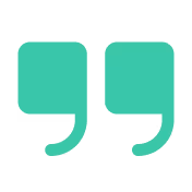 Quote icon for influencer testimonials about private label supplement and skincare brands