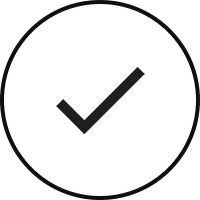 Black left-pointing arrow icon on a dark gray background.