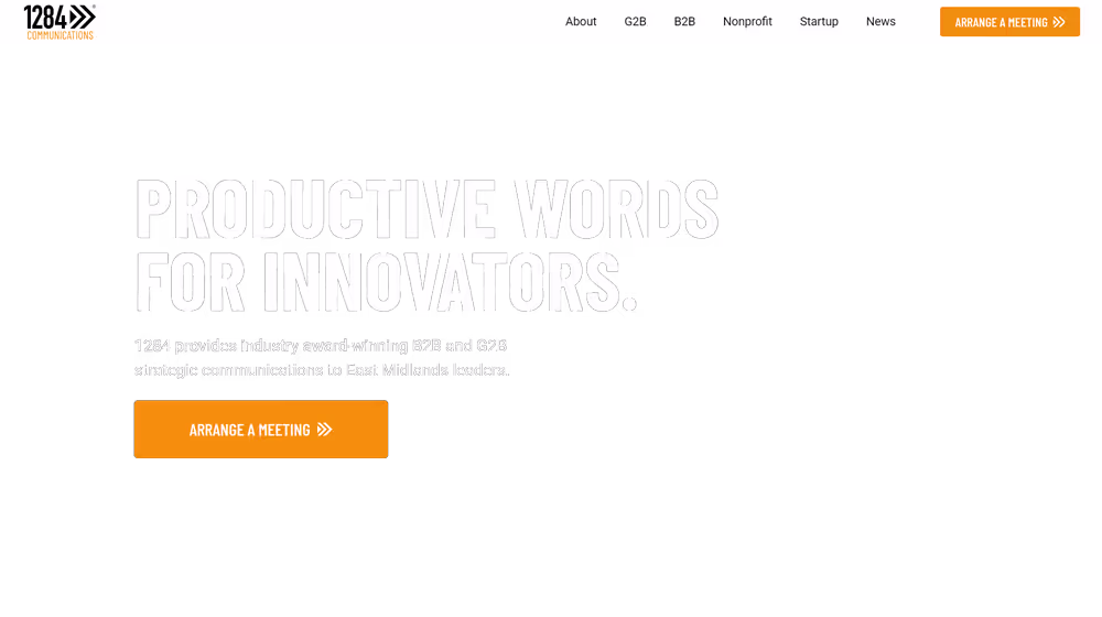 1284 Ltd website built by Rugby Web Design