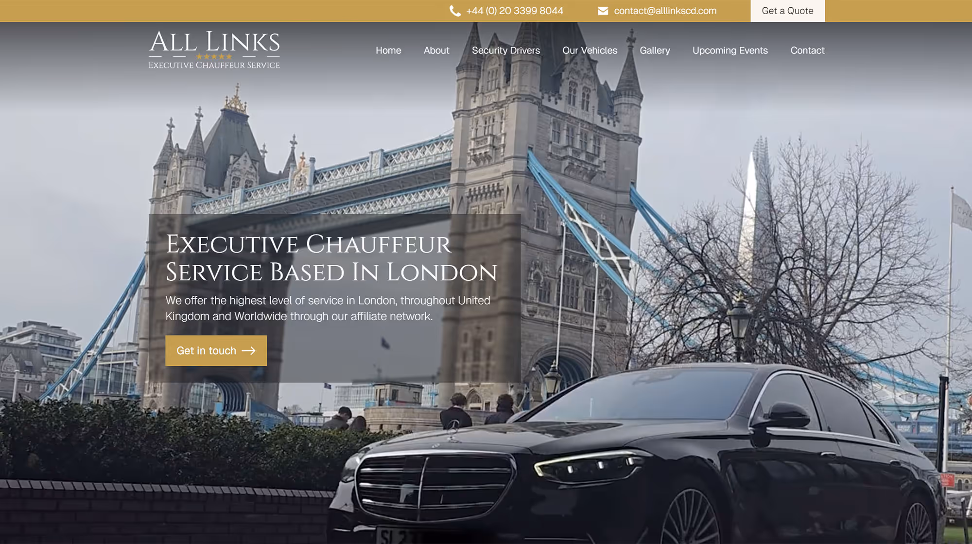 All Links website built by Rugby Web Design