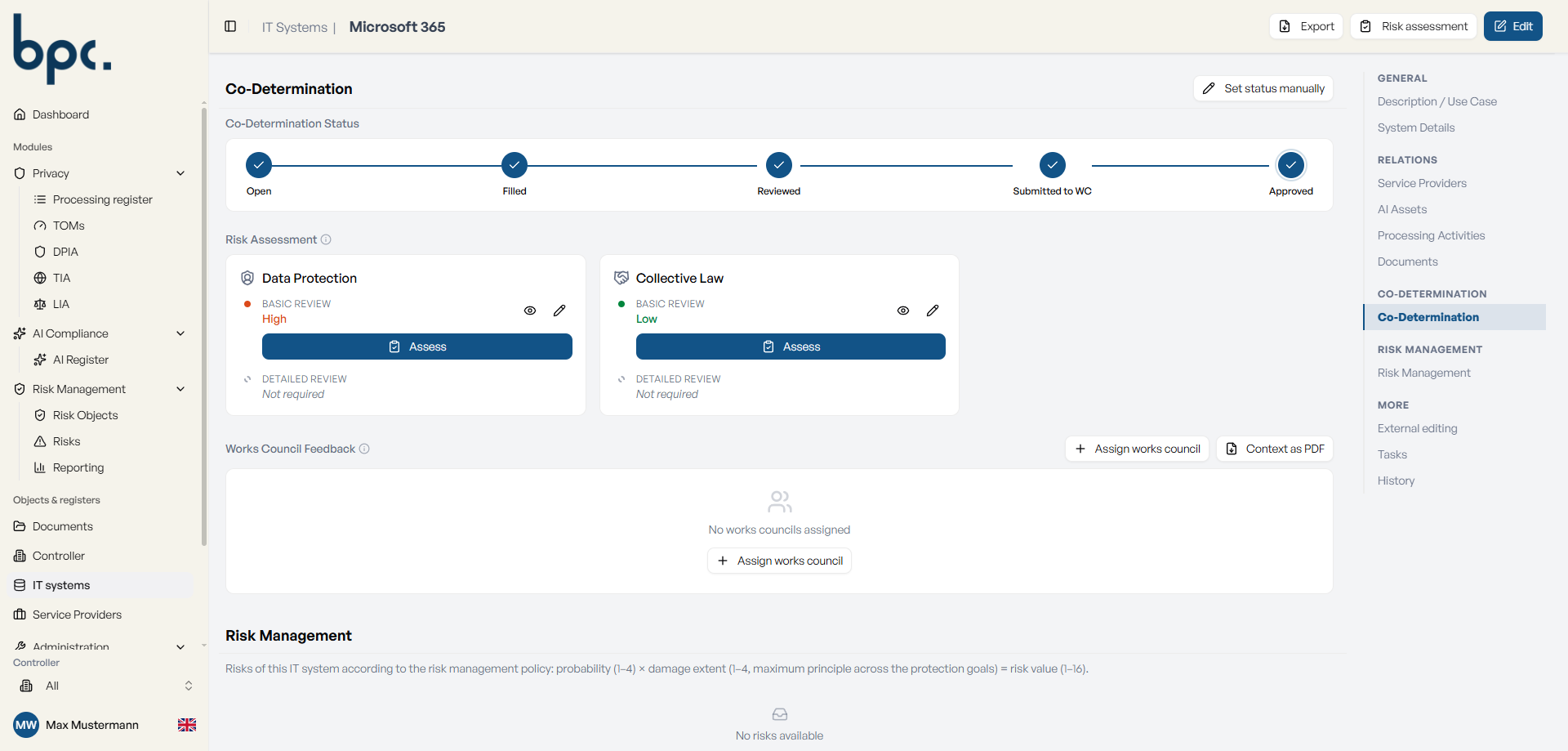 Overview of IT systems in ropa:hub