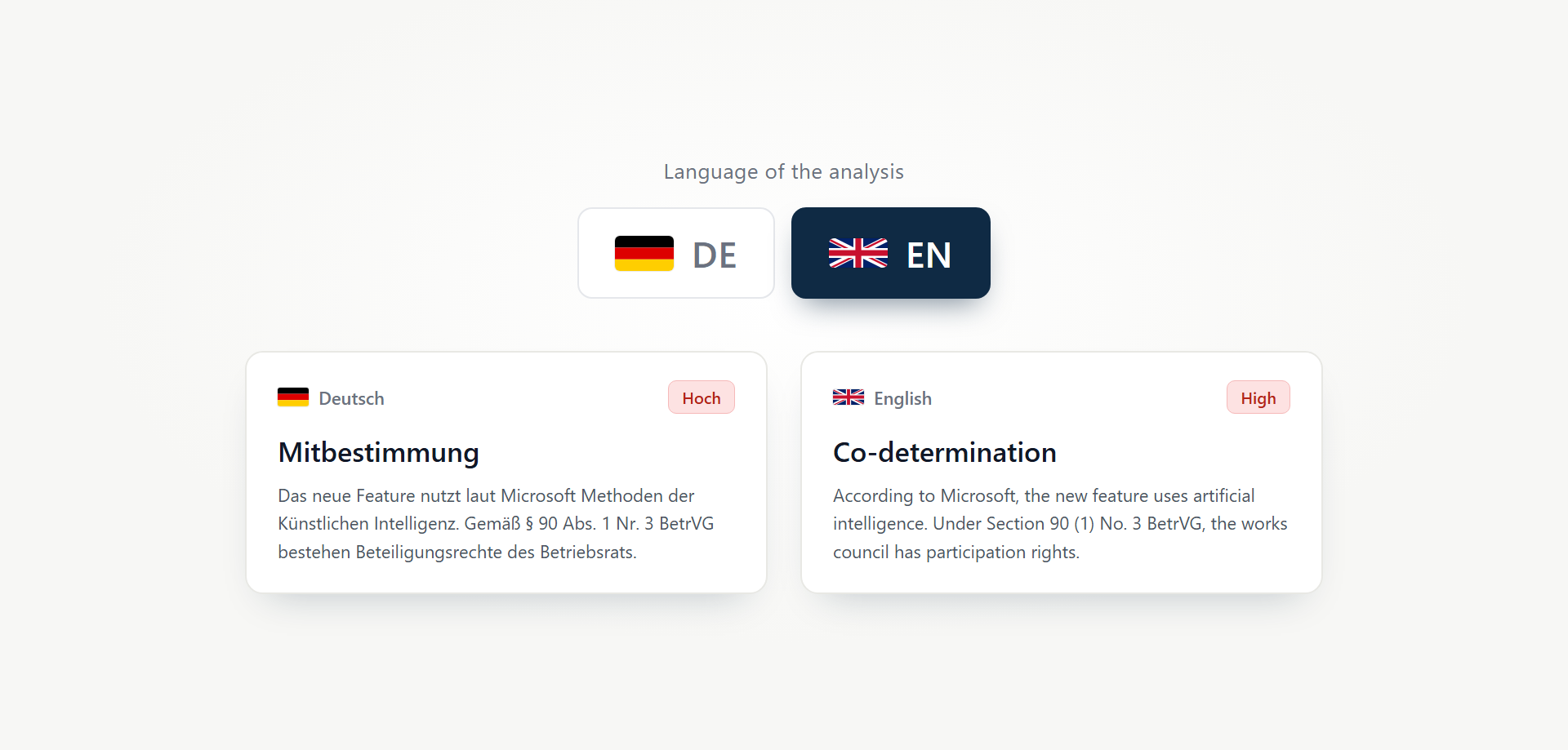 evergreen:hub analysis available in German or English