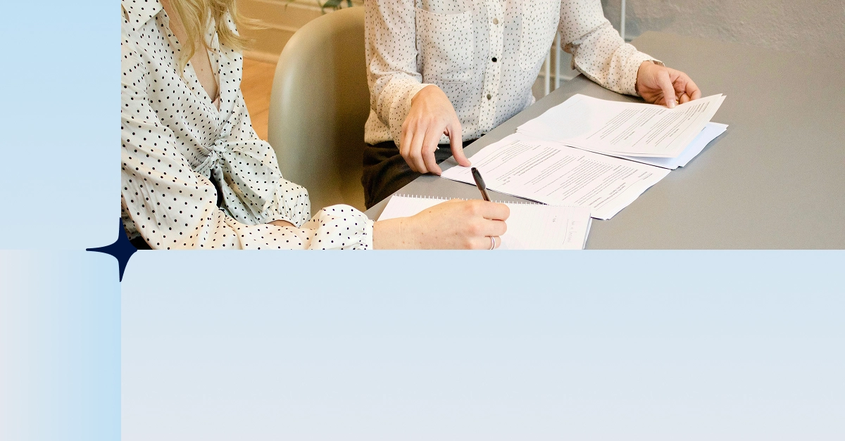 people reviewing documents