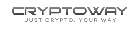 Cryptoway logo with the tagline 'Just Crypto, Your Way'.