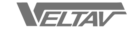 Stylized gray text logo reading VELTAV.