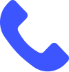 Blue telephone handset icon.