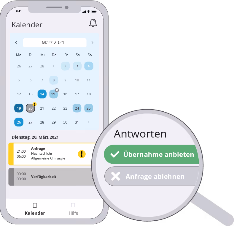 Anfrage ins Team