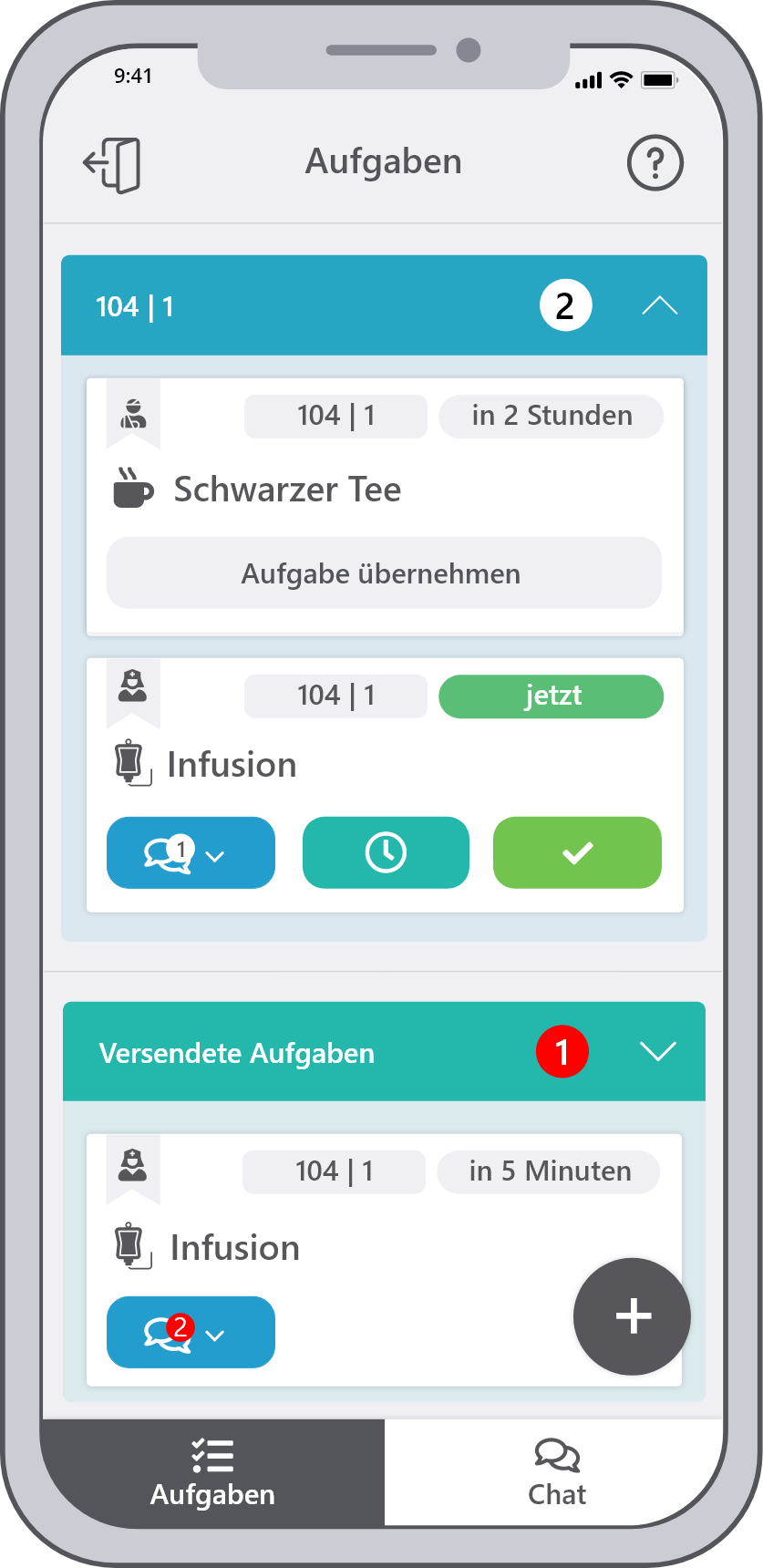 Smart Tasks aus der Pflegeplanung