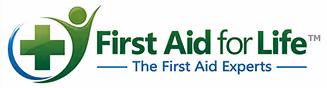 First Aid for Life logo with a green cross and a stylized person figure.