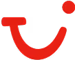 TUI logo - Red smiley face icon with a curved line and dot representing a smiling mouth and eye.