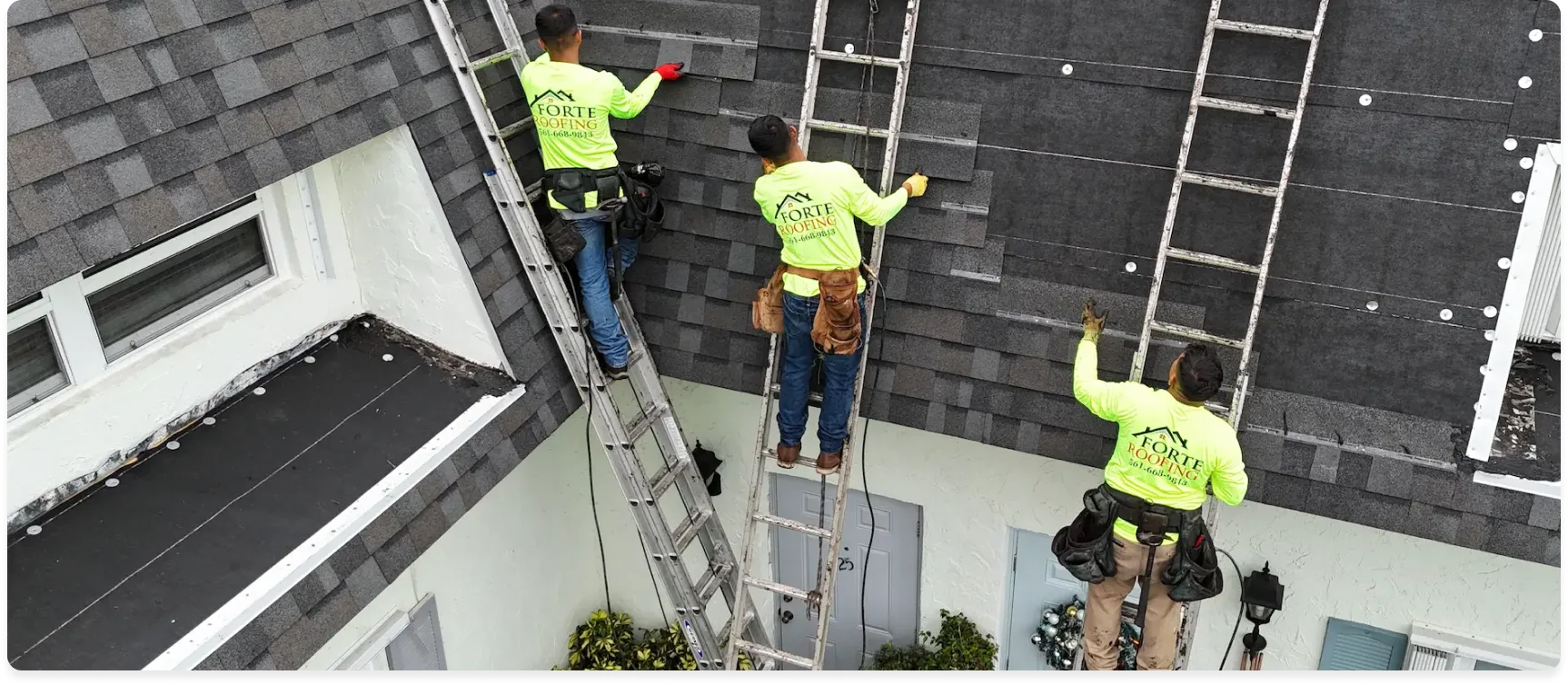 worker on a roof