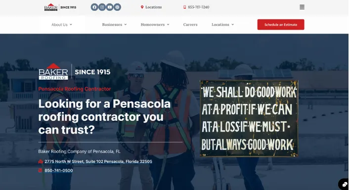 roofing location page example 2