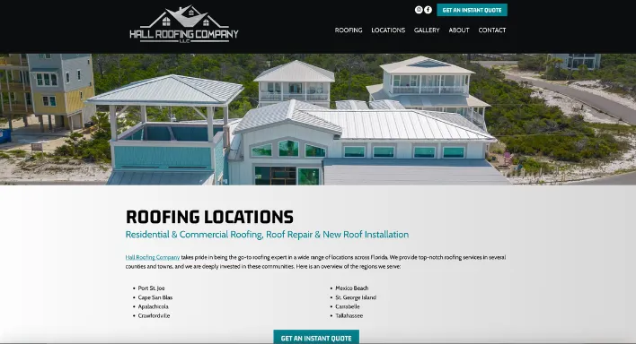 roofing location page example 3