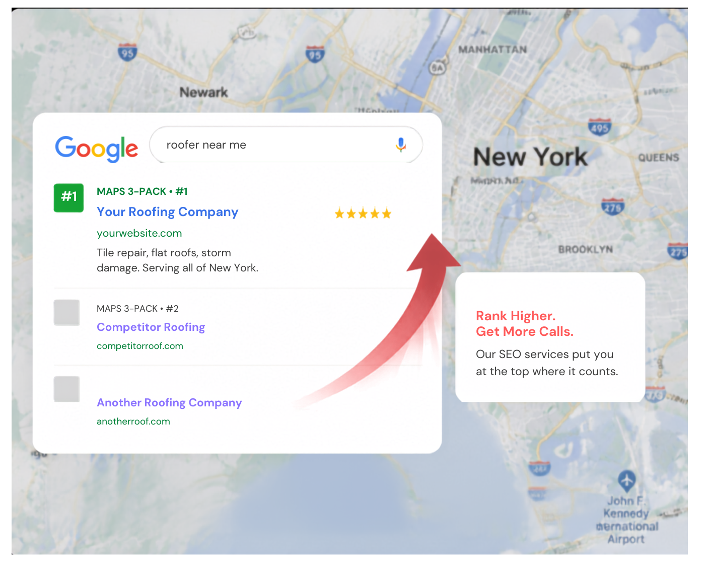 Rank higher with keyword "roofer near me" in New York