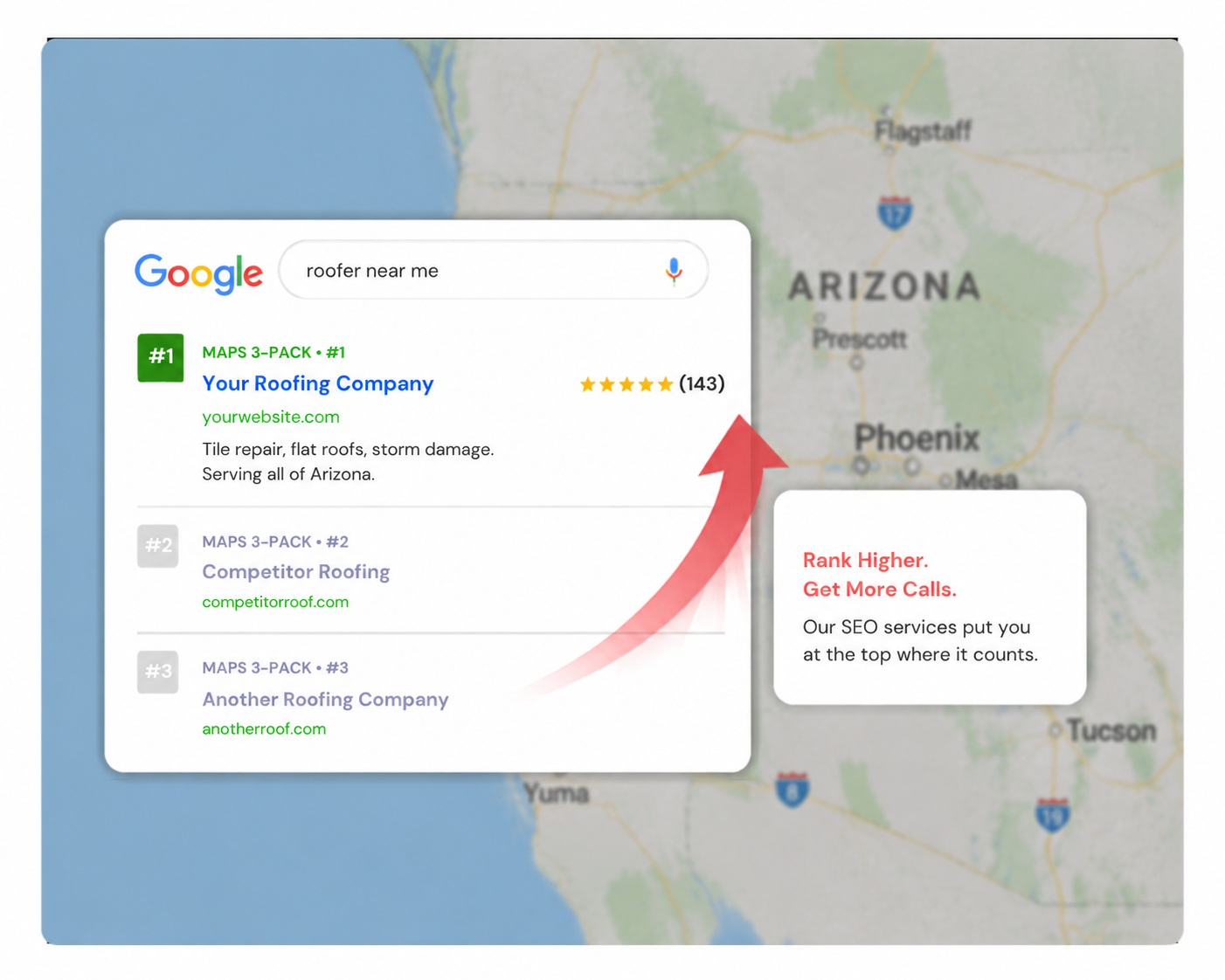 Our SEO services rank you higher