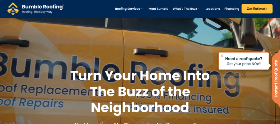 Bumble Roofing Website Review