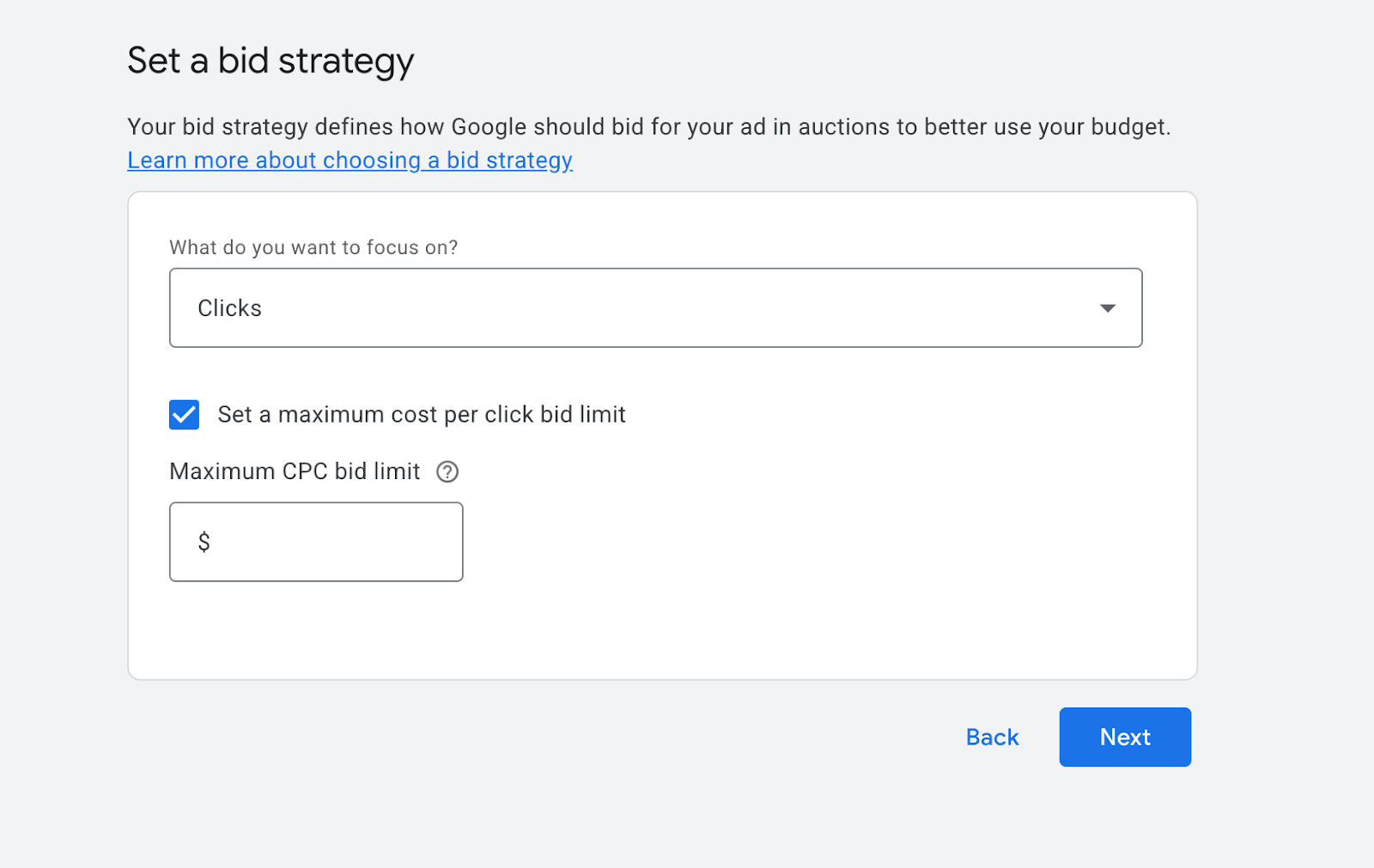 setting a bid strategy for roofing google ads campaign